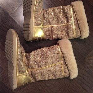 Warm cozy Coach boots